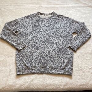 Athleta Studio to Street Gray Splatter Sweatshirt Size Small